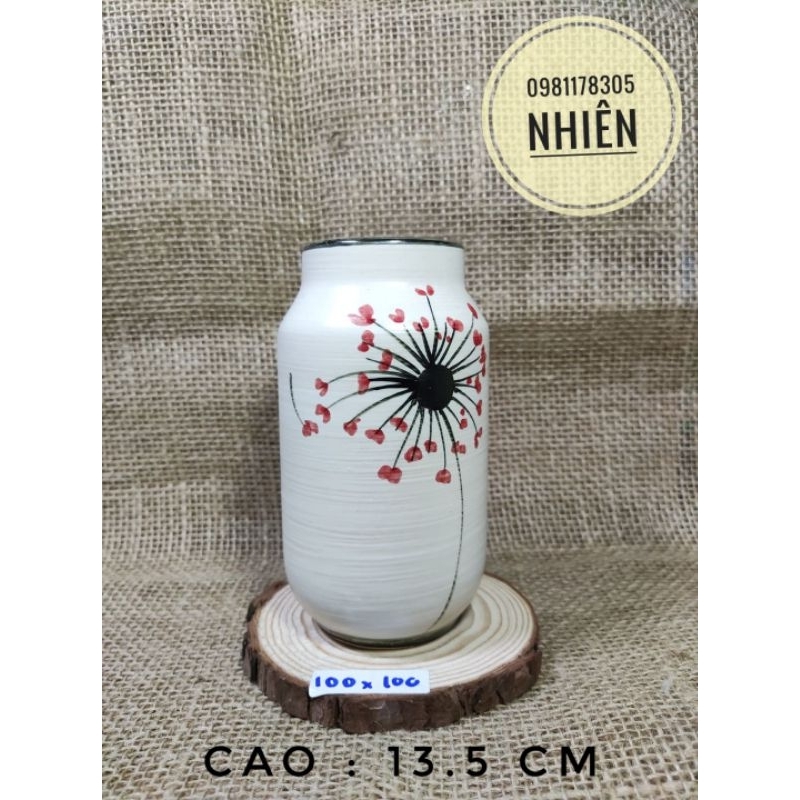 Lọ / Bình hoa Bát Tràng vẽ tay