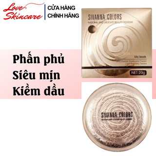 Phấn phủ kiềm dầu siêu mịn sivanna colors natural and delicate beauty powder loveskincare vn