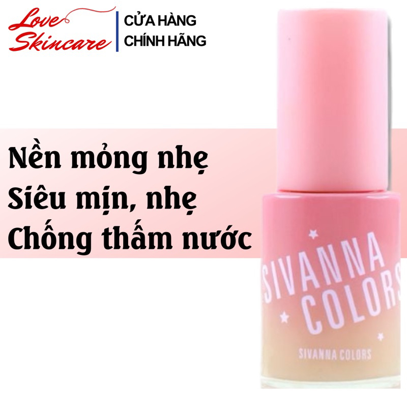 Kem nền kiềm dầu, mịn lì, che khuyết điểm SIVANNA COLOR LASTING SILKY MATTE FOUNDATION HF5076 LOVESKINCARE VN