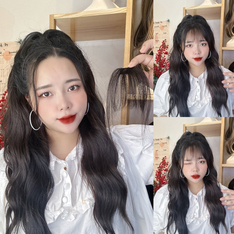 Mái thưa 2D móc tay tóc thật 100%( video thật)
