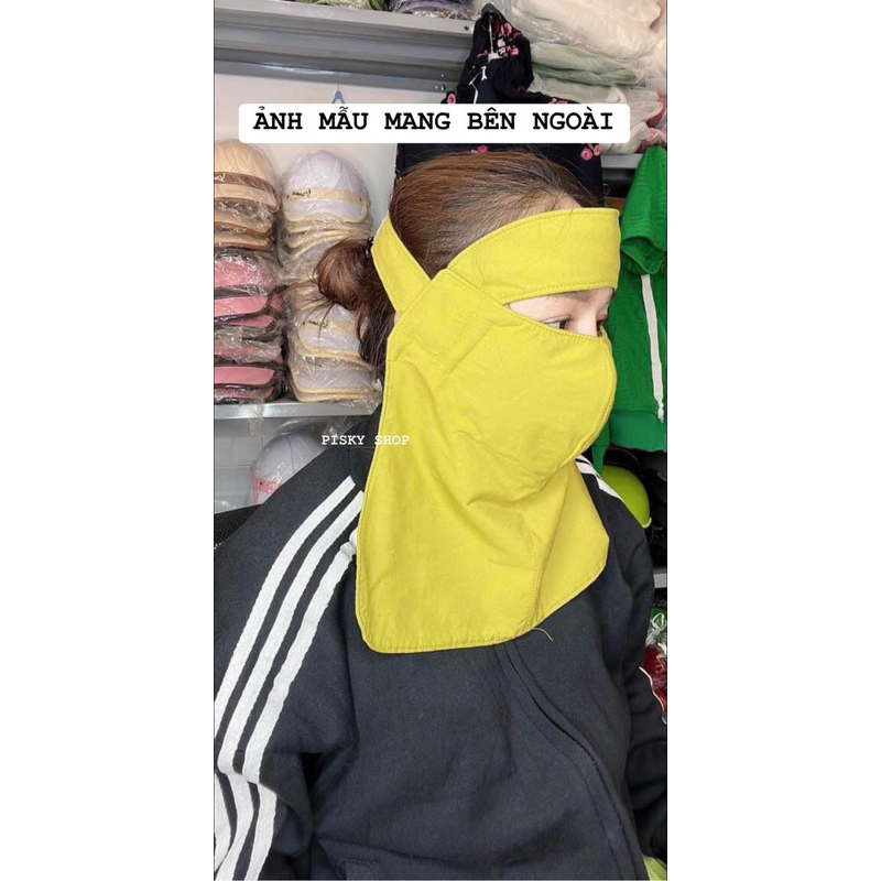 KHẨU TRANG YẾM CHE TRÁN NINJA MÓC TAY KÈM DÁN 2in1 - Màu Ngẫu Nhiên ☀️