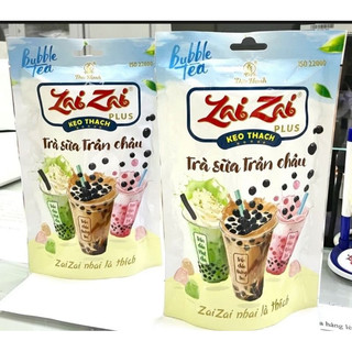 Thạch zaizai vị trà sữa trân châu đường đen gói 320g