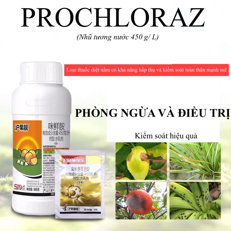 Thuốc phòng ngừa thán thư, mốc xanh, thối gốc, thối cuống, bảo quản cam quýt Trung Quốc 10gr