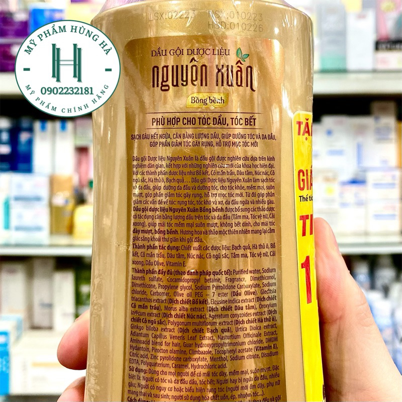 Dầu gội Nguyên Xuân Vàng , dành cho tóc dầu, tóc bết
