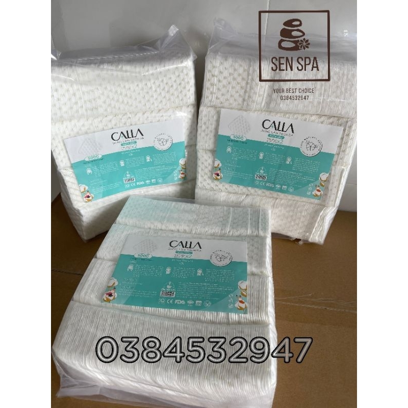 Bông Tẩy Trang Bạch Tuyết Merilynn Hạt Massage 500g Bông Bạch Tuyết Calla Sạch Sâu