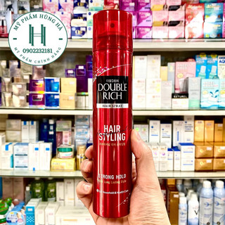 Gôm tạo kiểu tóc Double Rich Hair Spray Strong Hold, tạo kiểu và giữ nếp mạnh 170ml