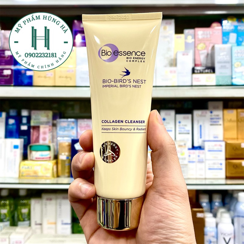 Sữa rửa mặt Bio Essence Birds Nest Collagen Cleanser, dưỡng ẩm, sáng