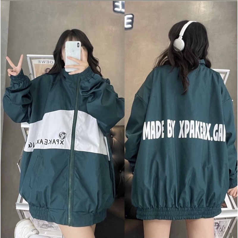 Áo khoác dù 2 lớp form rộng [CÓ ẢNH THẬT] unisex, Áo khoác dù form rộng chất dù 2 lớp dày dặn XPAKEAX.GANG
