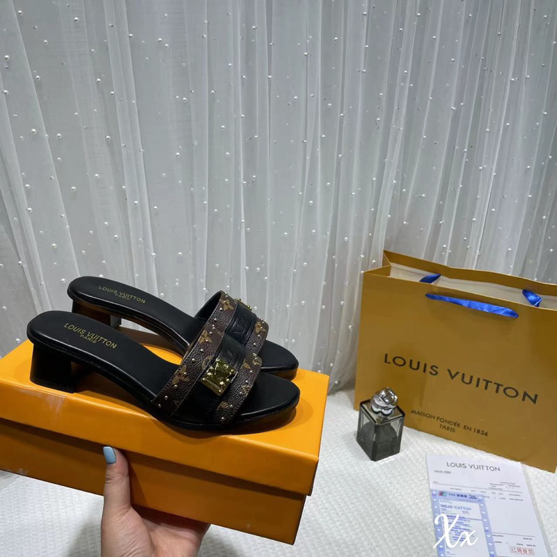 Guốc LV 2023 Đen Nâu Full Size 35-39  -  By Anh Dinh Phuong