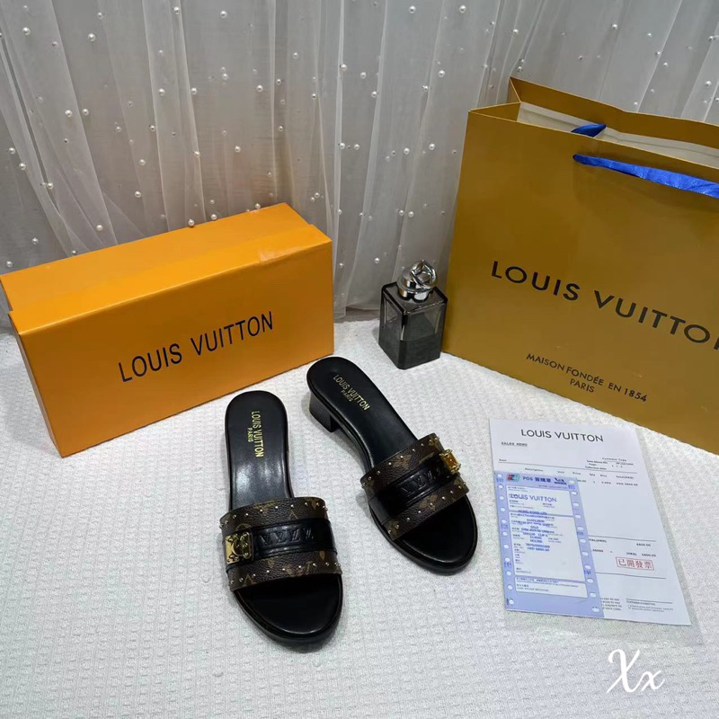 Guốc LV 2023 Đen Nâu Full Size 35-39  -  By Anh Dinh Phuong