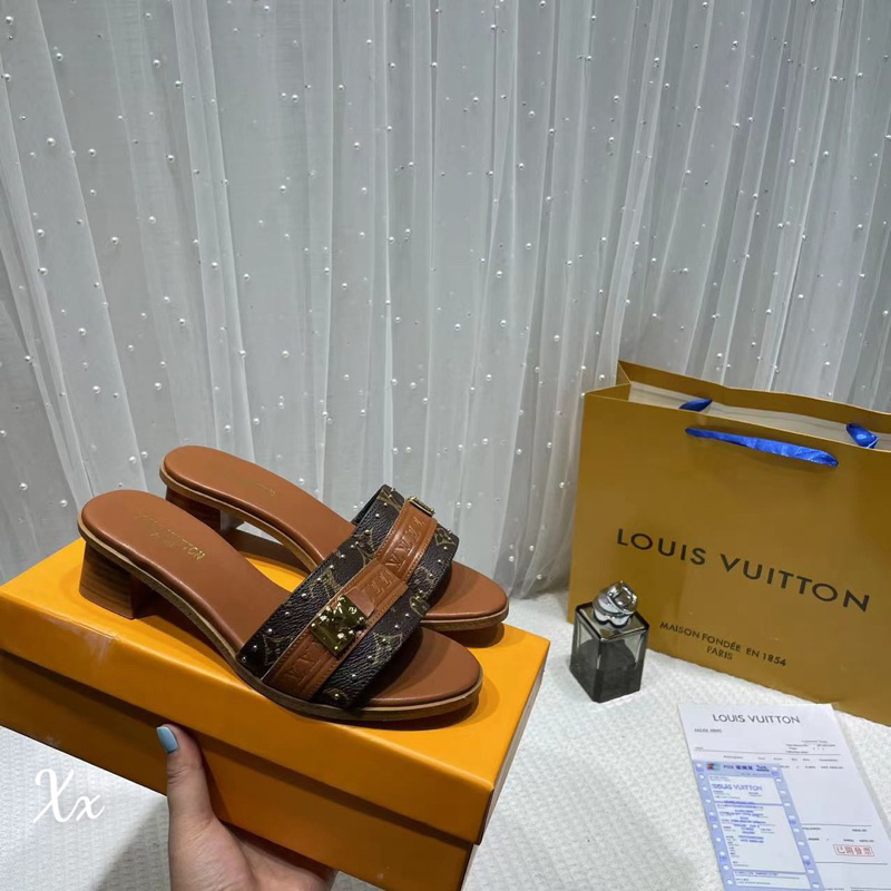 Guốc LV 2023 Đen Nâu Full Size 35-39  -  By Anh Dinh Phuong