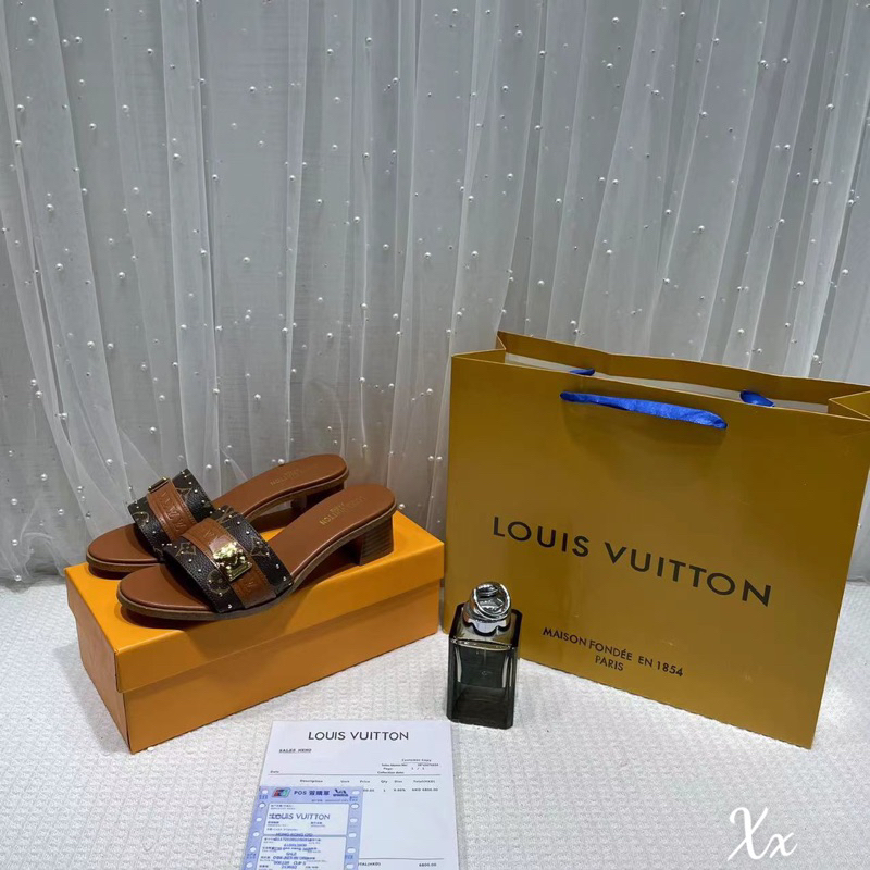 Guốc LV 2023 Đen Nâu Full Size 35-39  -  By Anh Dinh Phuong