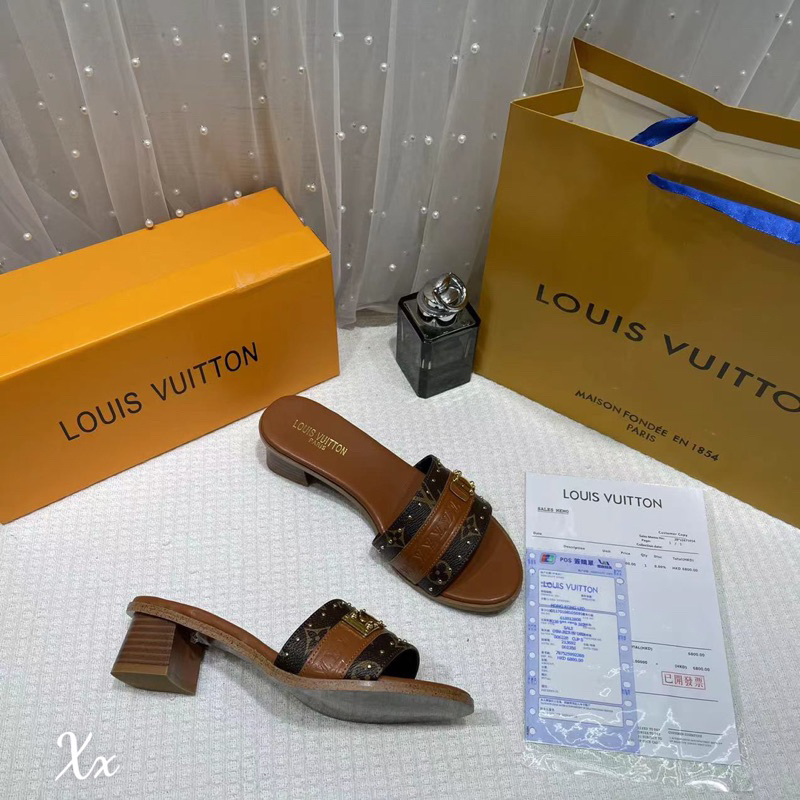 Guốc LV 2023 Đen Nâu Full Size 35-39  -  By Anh Dinh Phuong