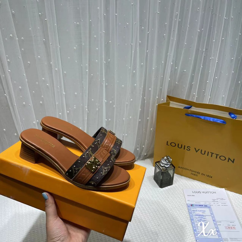 Guốc LV 2023 Đen Nâu Full Size 35-39  -  By Anh Dinh Phuong