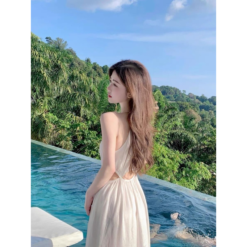 VÁY MAXI DU LỊCH -ĐI BIỂN XẺ NGỰC TÔN DÁNG HÀNG QUẢNG CHÂU | BigBuy360 - bigbuy360.vn