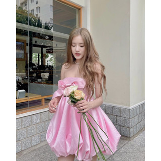 Váy Đầm Cúp Ngực Bồng Bềnh Tiểu Thư