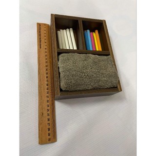 Khay đựng phấn, giẻ lau bằng gỗ