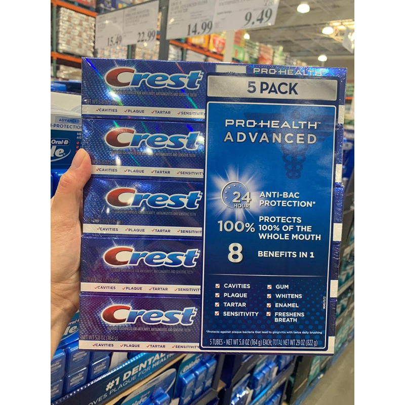 1 tuýp Kem đánh răng Crest Pro Health Advanced
