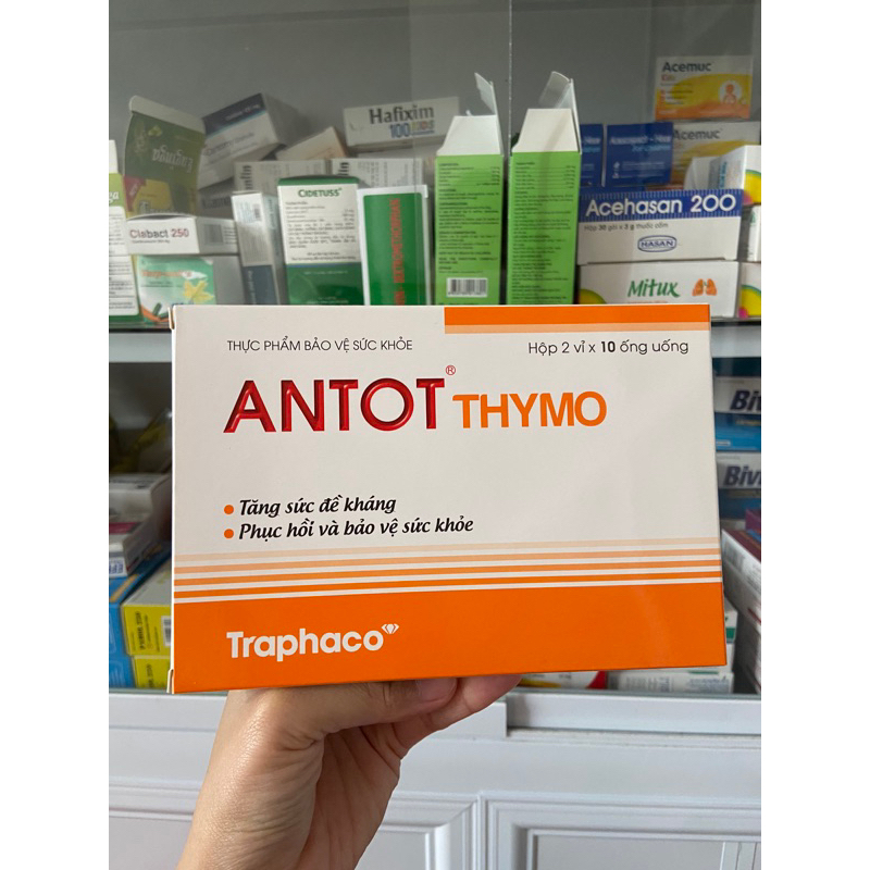 Antot Thymo Traphaco (Hộp 20 ống) - Tăng sức đề kháng, phục hồi và bảo vệ sức khỏe