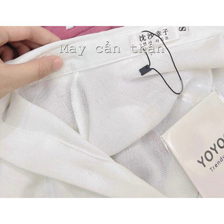 váy trắng suông sơ mi