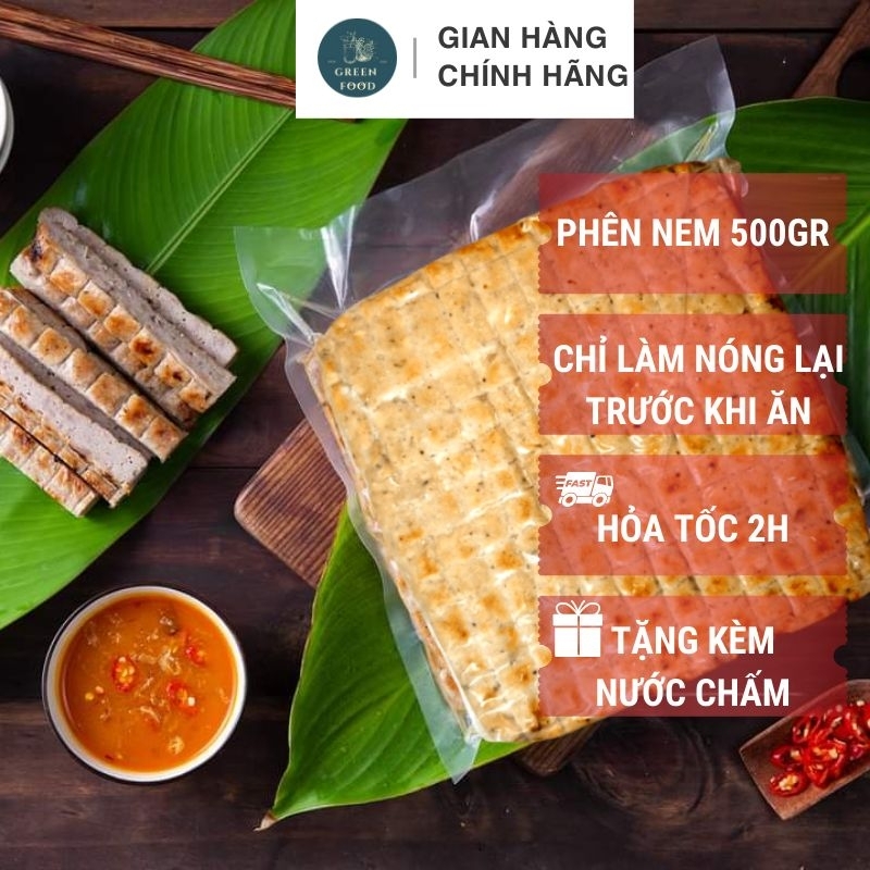 Nem phên Nha Trang SandyCook 500gr tặng kèm nước chấm chuẩn vị Nha Trang (ISO 22000:2018)