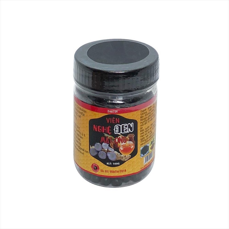 Viên Nghệ Đen Mật Ong. Chai 100gram.