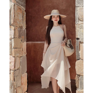Đầm Bageo cổ yếm hở lưng vạt chéo tầng TKCC