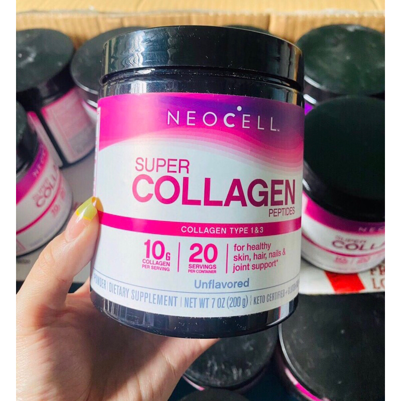 🌸🌼[HSD 12/2024] Bột Collagen NEOCELL SUPER COLLAGEN Type 1 & 3 của MỸ 200g - Đẹp Da Căng Bóng Mịn🌼🌸