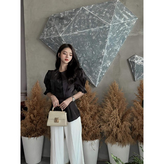 VELLE DESIGN áo sơ mi lụa tơ organza Ellis