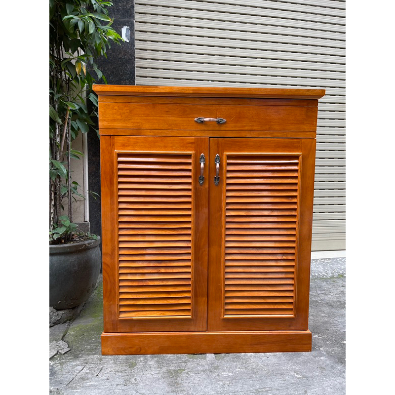 Tủ giày gỗ tự nhiên ngang 80 cao 1m