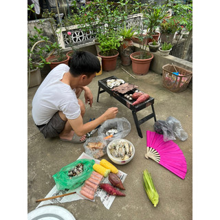 bếp nướng than hoa loại dài