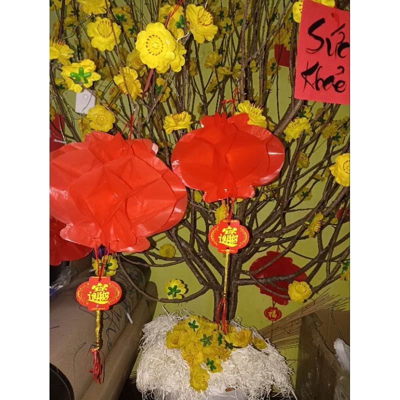 Đèn lồng nilong, đèn lồng tổ ong dùng trang trí tết, chùa, siêu thị