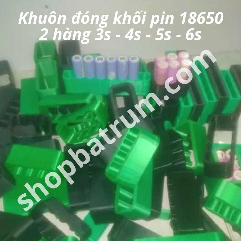 Khuôn cữ đóng cell pin 18650 - 1 hàng 4-8cells - 2 hàng 3s 4s 5s 6s