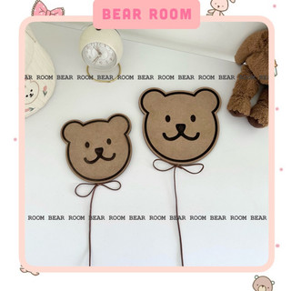 Set 2 gấu nâu bằng gỗ decor phòng bé