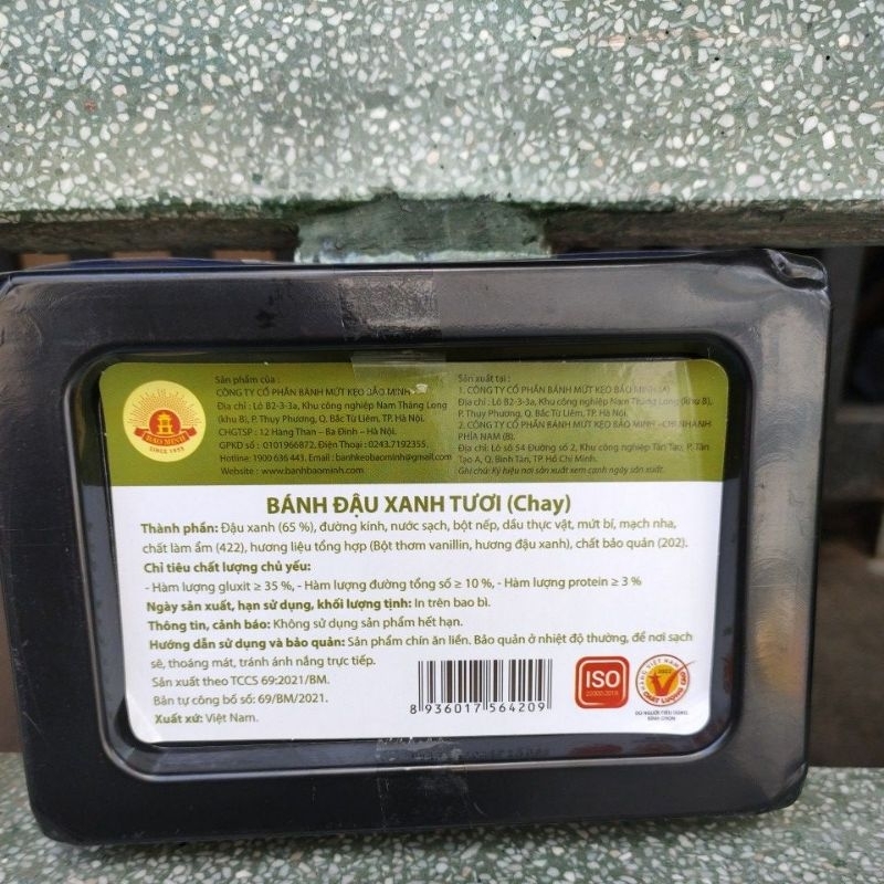 BÁNH ĐẬU XANH TƯƠI BẢO MINH 210G