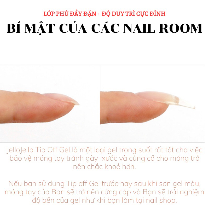 Jello Jello - Gel nối dài móng  Gel Tip off Gel 10ml