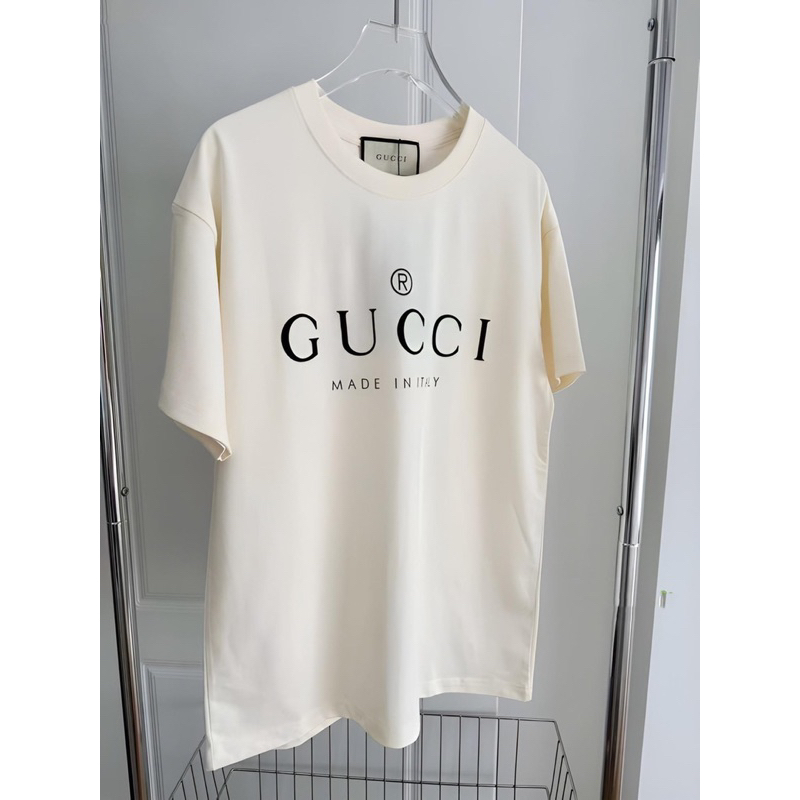 Áo thun Unisex in chữ GUCCI chất cotton mát mịn -túi zip
