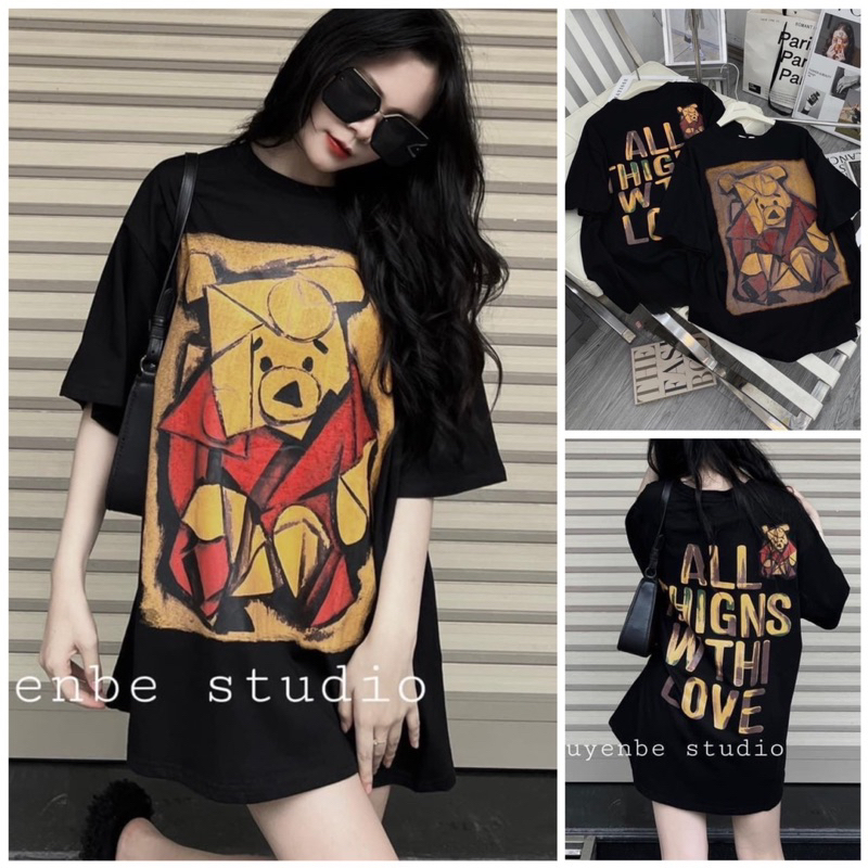 Áo Cotton Khô Gấu ALL THIGNS WTHI LOVE M120-trang
