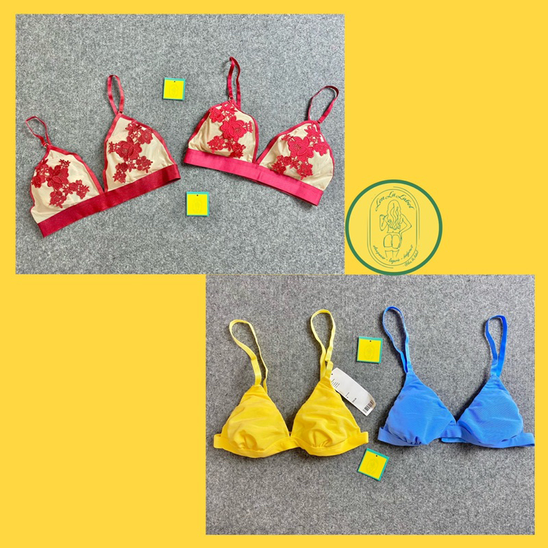 Bra lẻ mẫu ren, voan, hiệu đẹp các hãng no-bra style, không gọng không mút tôn vòng 1 quyến rũ gợi cảm