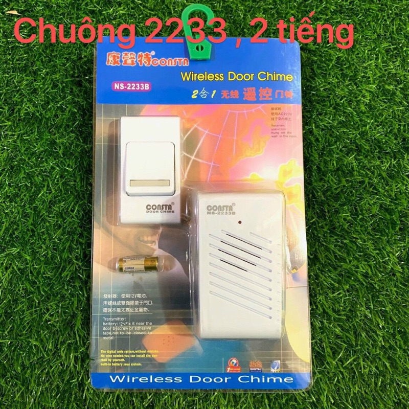 CHUÔNG CỬA ĐÔI SN-9688 KHÔNG DÂY KÊU TO - CD9688
