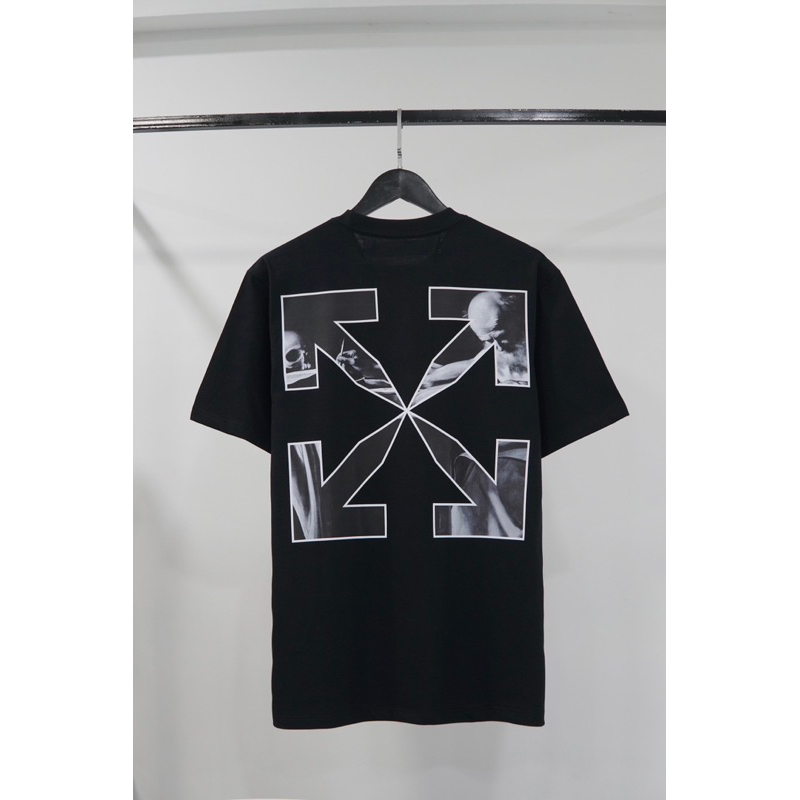 Áo Thun OFF WH.ITE CARAVAGIO, vải cotton trơn mịn, thoáng mát