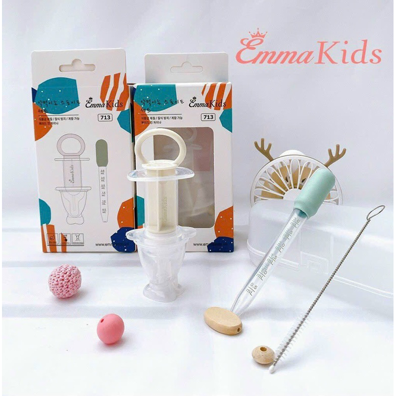 Dụng cụ bón thuốc Emma Kids, bón sữa, bón nước trái cây chống sặc cho bé dạng xilanh và ống cầm các loại.