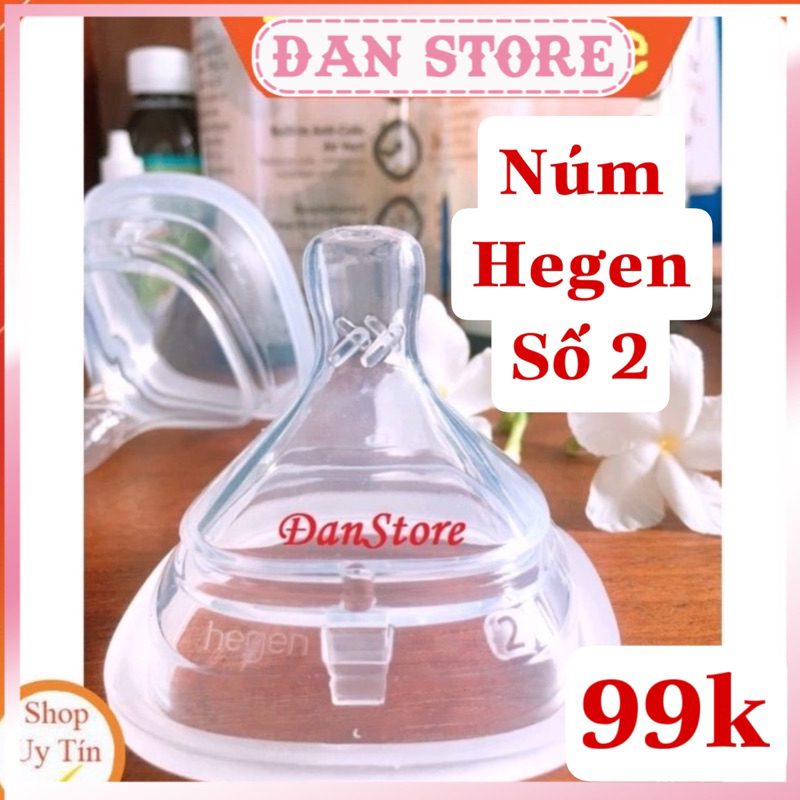 Thanh Lý- Núm ti hegen Số 1 Số 2 chính hãng, Núm ti Hegen Size M 3-6 t