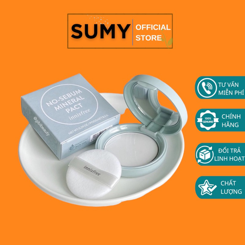 Phấn phủ kiềm dầu dạng bột khoáng Innisfree No Sebum Mineral Powder 5g
