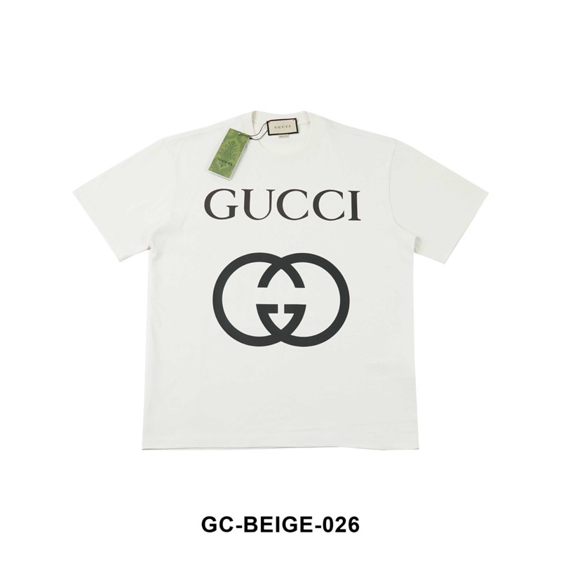 Tee Gucci phối mặt sau trơn chất liệu 100% cotton nặng 330-350g/áo full bọc tag túi zip chuẩn hãng hình in sắc nét