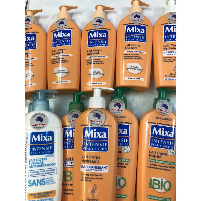 Kem dưỡng da cao cấp Mixa peaux sensibles,mixa bio,anti iritations,phục hồi dưỡng ẩm da.hàng nhập Pháp