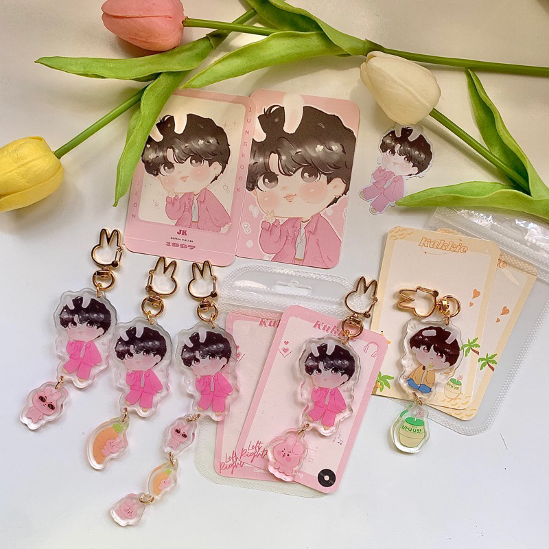 Móc khoá Kukkie charm tòn ten zui zẻ 🐰💞 5 ver cobetoczang