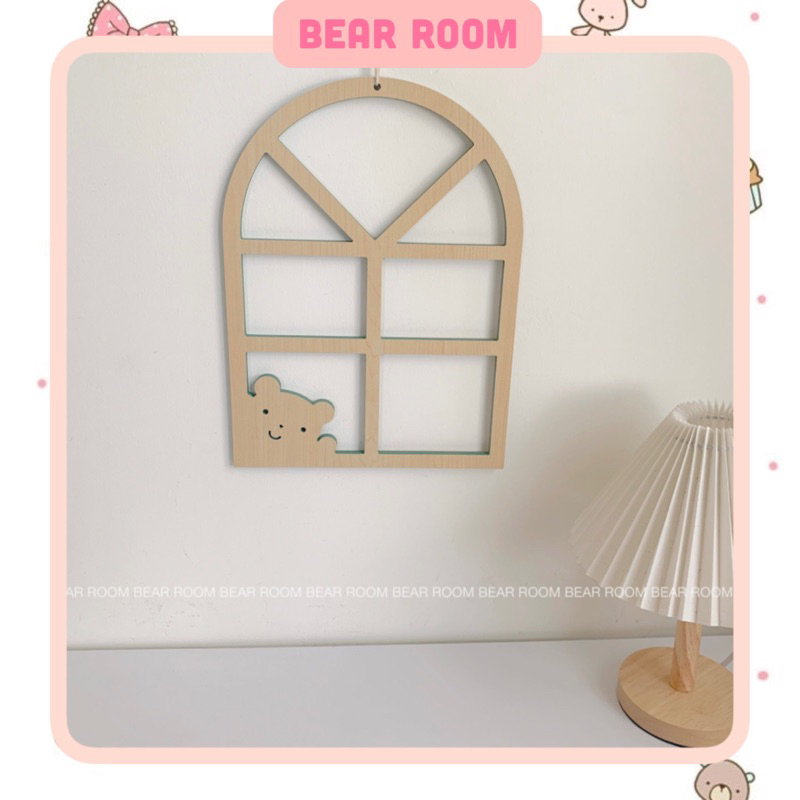 [BEAR ROOM] Khung cửa sổ gấu phong cách Hàn Quốc trang trí phòng bé
