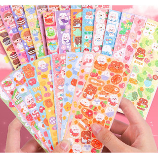 Sticker dễ thương có nhũ bling bling trang trí sổ tay, bullet journal, toploader, polaroid