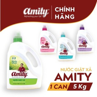 Combo 3 can nước giặt xả amity 2in1 nhiều mùi hương can 5kg